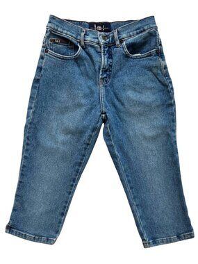 Vintage LEI Juniors Capri Jeans Size 5 Blue Denim Y2K Cropped Pants Mid Rise 90s